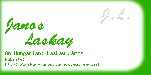 janos laskay business card
